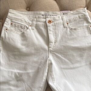 INC International Concepts Straight-Leg Jeans in white